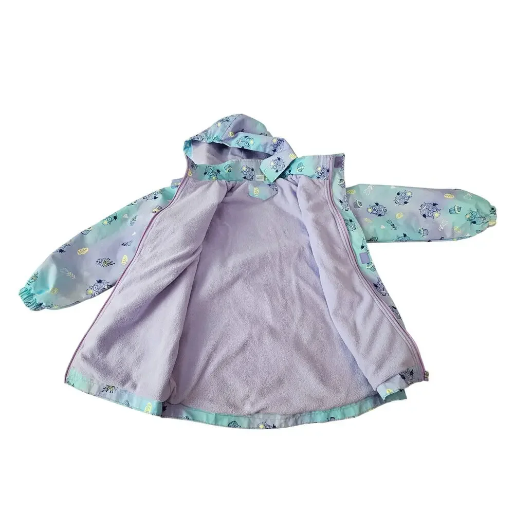 Top&Sky Kids Girls Lightweight Rain Jackets Waterproof Fleece Lined, Size 10